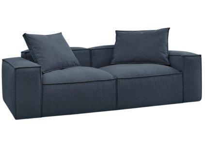Tmavě modrá čalouněná trojmístná pohovka Boheme 260 cm