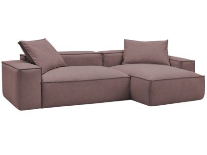 Růžová čalouněná rohová pohovka Boheme 302 cm, levá/pravá