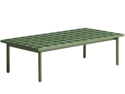 Zelený zahradní kávový  stolek kave home Maurina 61 x 122 cm