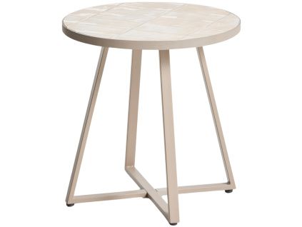 Béžový zahradní stolek kave home tella Ø 45 cm