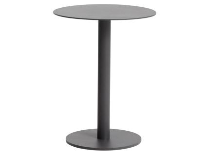 Šedý hliníkový zahradní stolek Kave Home Asinara ⌀ 40 cm