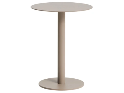 Béžový hliníkový zahradní stolek Asinara ⌀ 40 cm