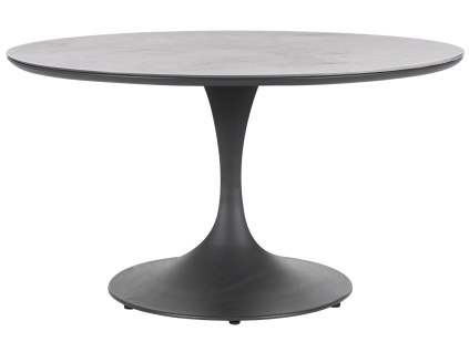 Šedý zahradní stůl Bizzotto Arnold Ø 120 cm s keramickou deskou