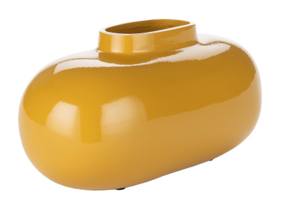 Žlutá hliníková váza DROPLET M
