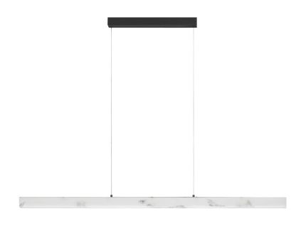 Bílé závěsné LED světlo Nova Luce Vaster 120 cm s černým zavěšením