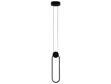 Černé kovové závěsné LED světlo Nova Luce Wiro 10 cm