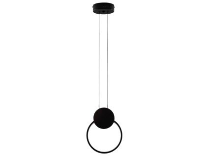 Černé kovové závěsné LED světlo Nova Luce Wiro 20 cm