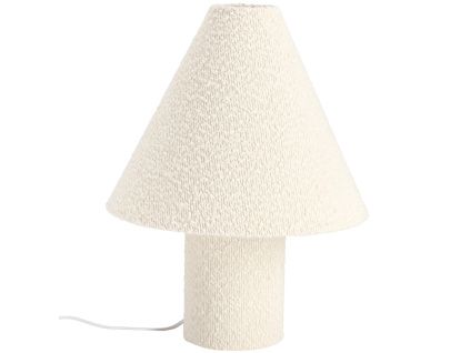 Bílá bouclé stolní lampa Bizzotto Radha
