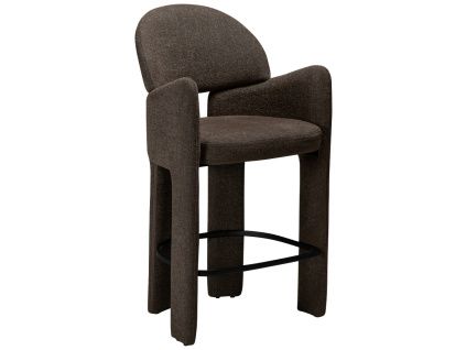 Hnědá bouclé barová židle Aole 69 cm