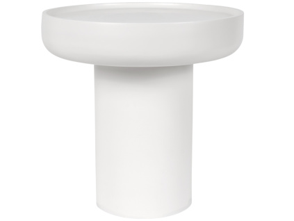 Bílý lakovaný odkládací stolek Rodney ø 50 cm