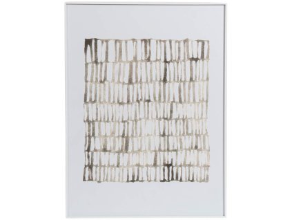 Hnědo-bílý abstraktní obraz Sticks 80 x 60 cm