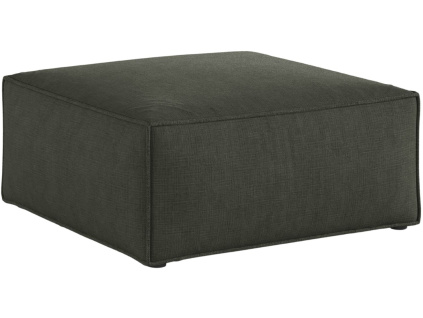 Tmavě zelená čalouněná podnožka Cosmopolitan Design Aveiro 75 x 75 cm