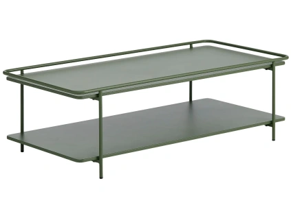 Olivově zelený kovový konferenční stolek Unique Furniture Yuba 110 x 55 cm