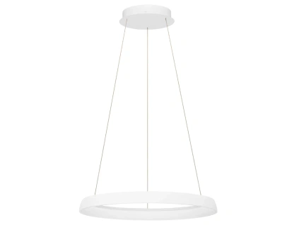 Bílé kovové závěsné LED světlo Nova Luce Ovia 60 cm