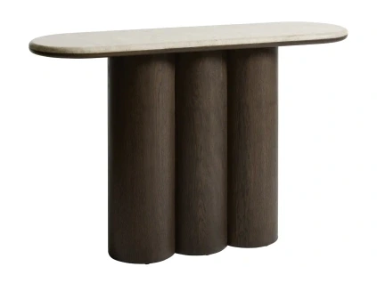 Béžový mramorový konzolový stolek Unique Furniture Piazze 120 x 38 cm