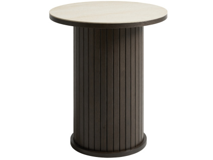 Béžový keramický odkládací stolek Unique Furniture Enna 50 cm