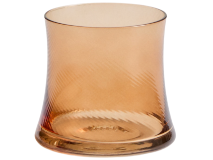 Hnědá sklenička Kave Home Alori 340 ml