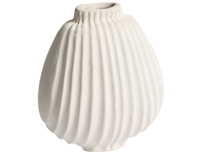 Bílá váza Kave Home Arisea 20 cm