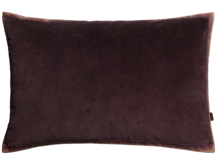 Hnědý sametový povlak na polštář Kave Home Niroi 40 x 60 cm