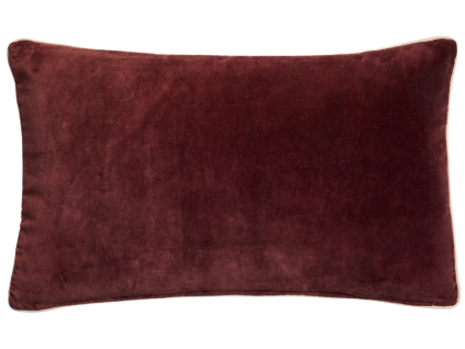 Červený sametový povlak na polštář Kave Home Ovelin 30 x 50 cm