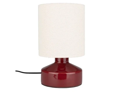 Červená keramická stolní lampa NOOK 28 cm