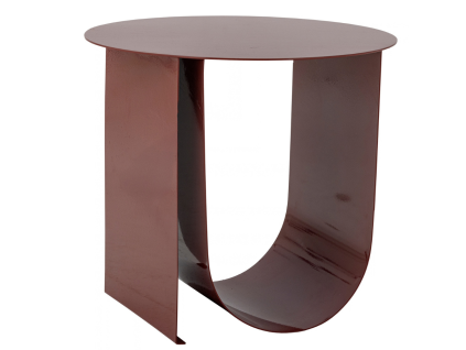 Červený kovový odkládací stolek Cher 43 cm