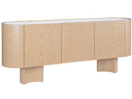 Dřevěná komoda Bizzotto Otilia 200 x 46 cm s keramickou deskou