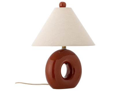Červená kameninová stolní lampa Panja
