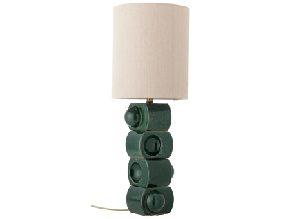 Zelená kameninová stolní lampa Brady