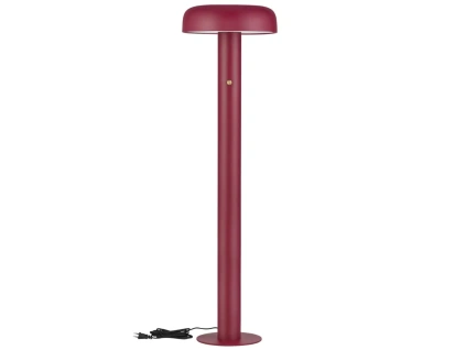 Červená kovová stojací LED lampa Nova Luce Noelia 142 cm