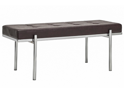 Vínová koženková lavice Lao 110 cm