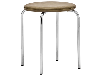 Khaki koženková stolička Comma 45 cm