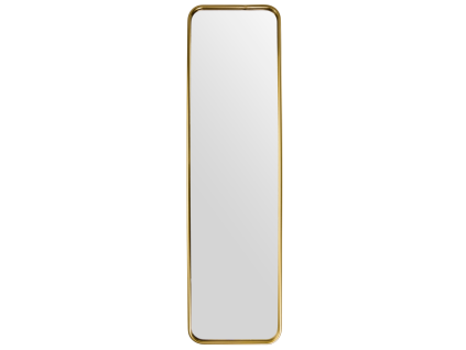 Zlaté kovové závěsné zrcadlo Mirror 130 × 35 cm