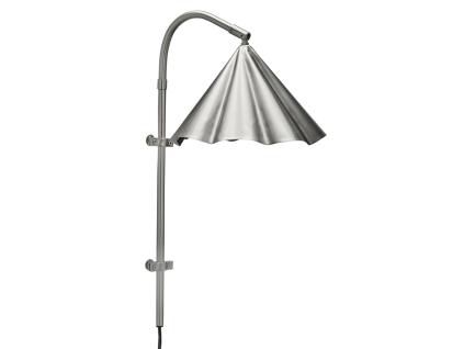 Stříbrné kovové nástěnné světlo Flola 25 cm