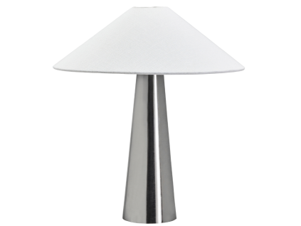 Stříbrná kovová stolní lampa Soffi 42 cm