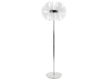 Chromovaná stojací lampa No. 8072, 165 cm