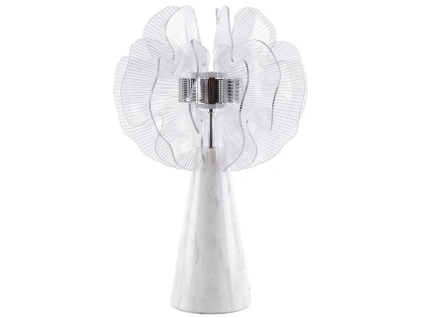 Bílá porcelánová stolní LED lampa No. 8071, 47 cm