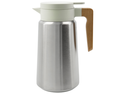 Stříbrno-bílá nerezová termokonvice Cole 1,8 l