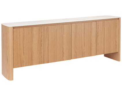 Dubová komoda Bizzotto Gavriel 209 x 42 cm s keramickou deskou