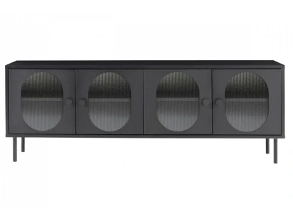 Černý TV stolek Sohan 161 x 38 cm