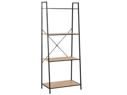 Černý kovový regál Bizzotto Haldor 150 x 61 cm