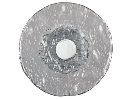 Kouřově šedé skleněné nástěnné LED světlo Nova Luce Delion 20 cm