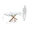 Skleněný jídelní stůl Kave Home Argo 200 x 100 cm s přírodní kovovou podnoží -fv-interier-25