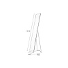 Bílé kovové stojací zrcadlo Housecraft Living Stand 148 cm