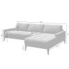 Tmavě šedá látková rohová pohovka MESONICA Musso Tufted I, levá, 248 cm
