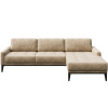Béžová látková rohová pohovka MESONICA Musso Tufted, pravá, 248 cm