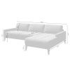 Antracitová látková rohová pohovka MESONICA Musso Tufted, pravá, 248 cm