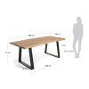 Akátový jídelní stůl Kave Home Alaia 180 x 90 cm