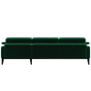 Zelená sametová rohová pohovka MESONICA Musso Tufted, pravá, 248 cm