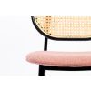 Růžová látková barová židle ZUIVER SPIKE 65 cm s ratanovým opěradlem -fv-interier-25